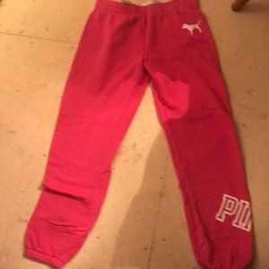 Pink sweat pants